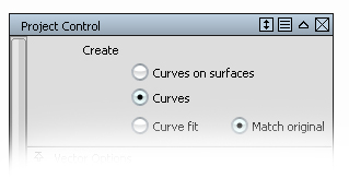 Creating Curves using Project